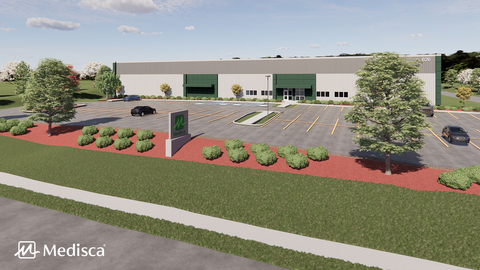 thumbnail Architectural visualization of the new facility being built for Medisca in Plattsburgh, New York. (Photo: Business Wire)