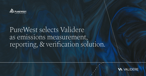 PureWest selects Validere as emissions measurement, reporting, and verification solution. (Graphic: Business Wire)