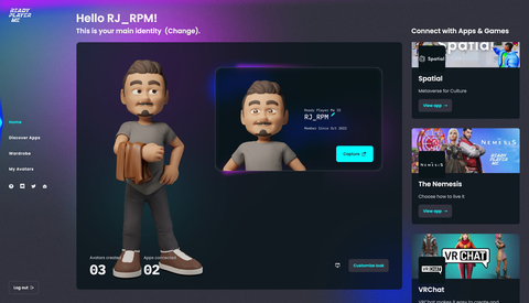 thumbnail Mr. RJ Phillips, Co-Founder & Co-CEO x Ready Player Me (Graphic: Business Wire)