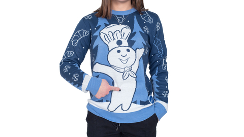 Just press the belly of the Doughboy on the sweater to hear the classic “hoo hoo!” (Photo: Business Wire)