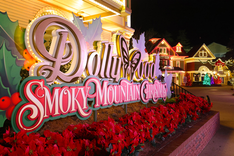 Dollywood's Smoky Mountain Christmas presented by Humana features more than 6 million lights for guests to enjoy. The 14-time Golden Ticket winner for Best Theme Park Christmas event begins Nov. 5 and runs through Jan. 1, 2023. (Photo: Business Wire)