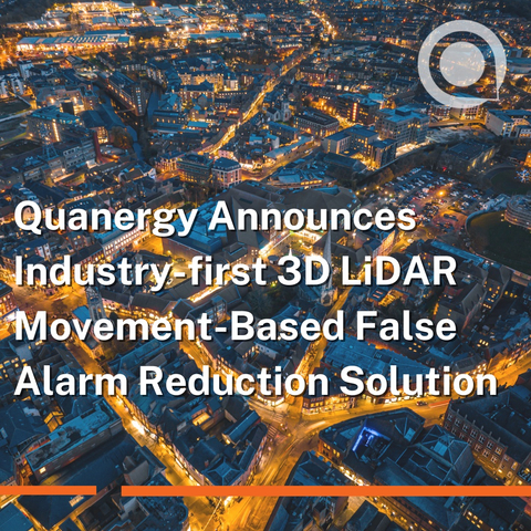 original Quanergy Announces Industry-first 3D LiDAR Movement-Based False Alarm Reduction Solution (Graphic: Business Wire)