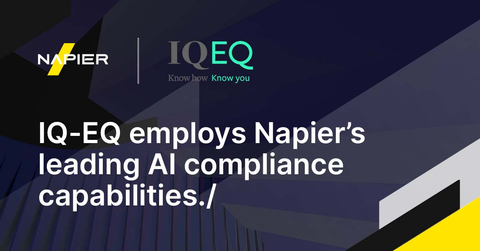 IQ-EQ employs Napier's leading AI compliance capabilities (Photo: Business Wire)