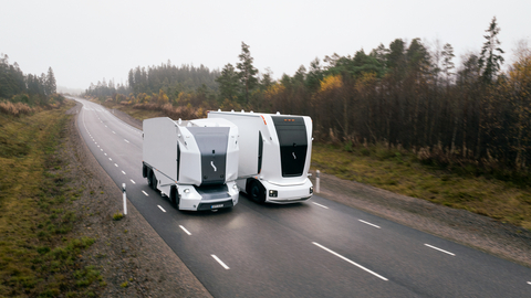 Einride’s autonomous vehicles, Gen 1 (left) and Gen 2 Rigid Large (right) (Photo: Business Wire)