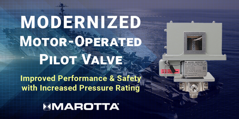 Marotta Control's upgraded MOPV761 valve used in AFFF systems delivers higher performance end to end, satisfying Navy requirements across all fleet firefighting systems. (Graphic: Business Wire)