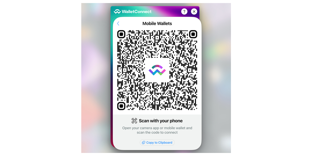 Connect web3 wallet with QR code