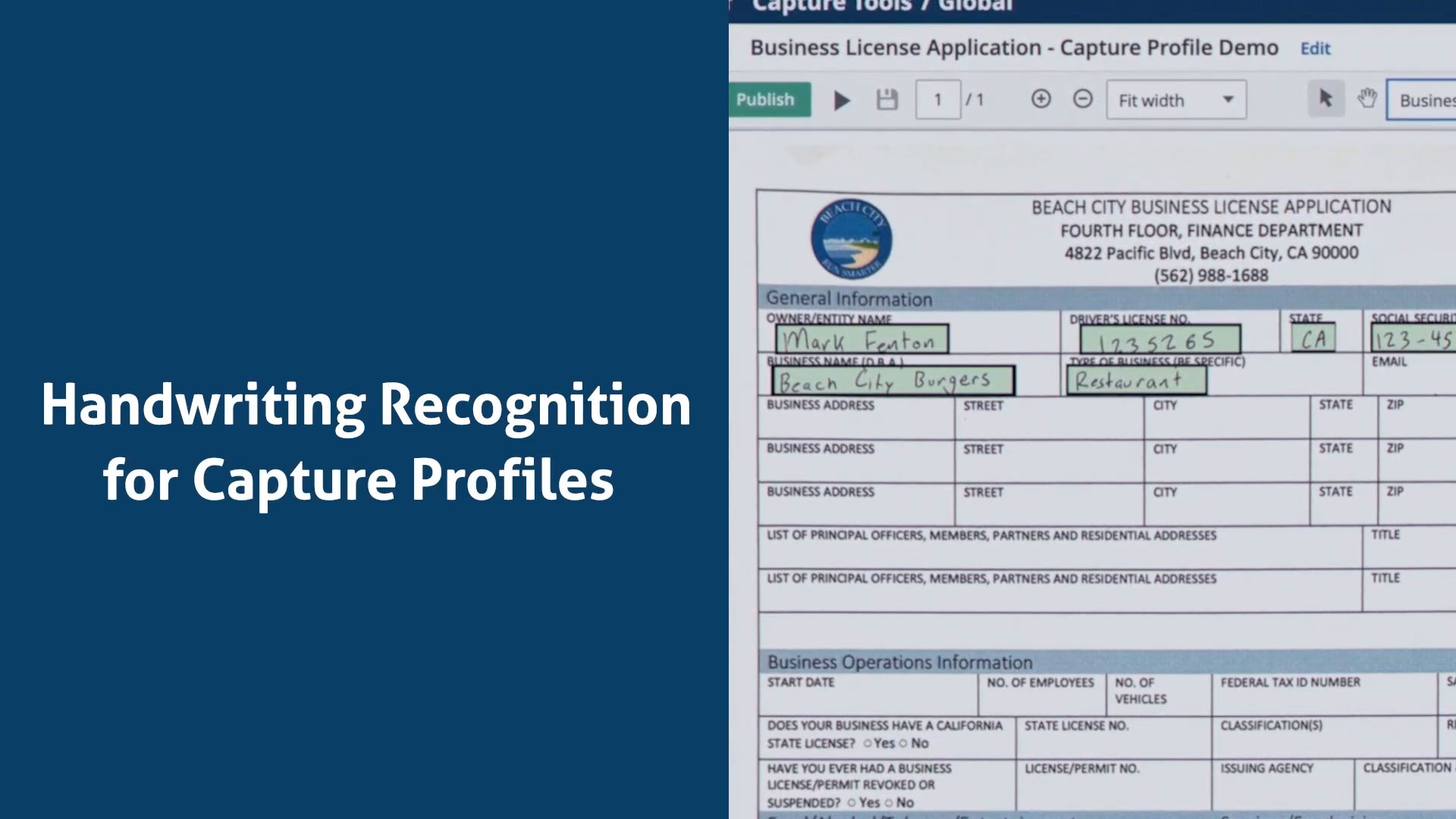 Laserfiche is introducing handwriting recognition for capture profiles.