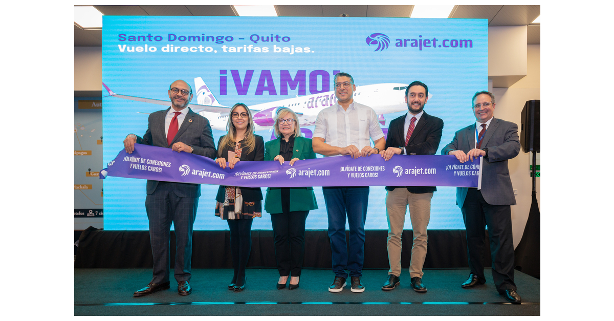 Arajet continúa su expansión en Latinoamérica con la incorporación de nuevas rutas a Ecuador