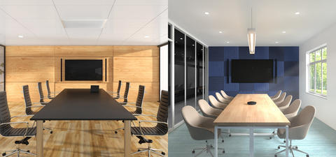 ADECIA Ceiling Solution, left, and ADECIA Tabletop Solution, right (Photo: Business Wire)