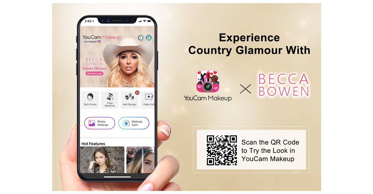YouCam Makeup Collaborates with Pop-Country Music Star, Becca Bowen, for a Center Stage Interactive AR Filter Effect