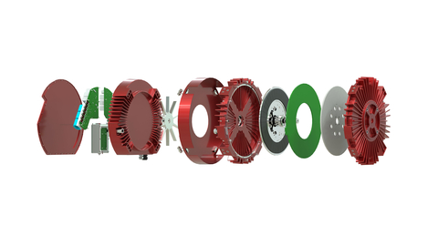 A deconstructed view of the Infinitum Aircore EC motor. (Graphic: Infinitum)