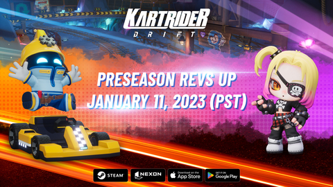 Nexon's kart racing party game, KartRider: Drift, announces Preseason coming January 11, 2023. (Graphic: Business Wire)