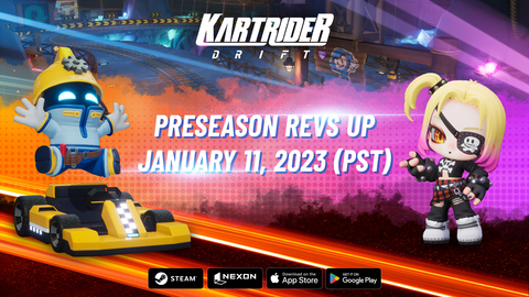 original Nexon's kart racing party game, KartRider: Drift, announces Preseason coming January 11, 2023. (Graphic: Business Wire)