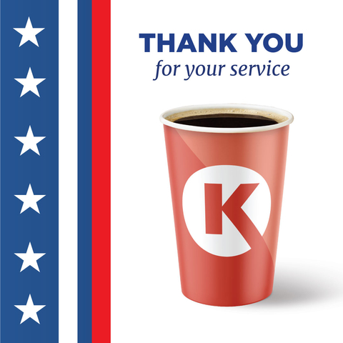 Circle K Fuels Military Service Members with Free Coffee on Veterans Day (Graphic: Business Wire)