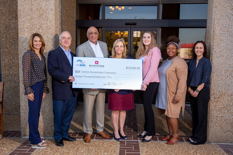 Red River Bank and the Federal Home Loan Bank of Dallas awarded a $16,000 grant to GAEDA Revitalization Corp. in Alexandria, Louisiana. (Photo: Business Wire)