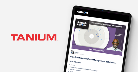 Tanium, the industry’s only provider of converged endpoint management (XEM), today announced that it has been recognized as a leader and outperformer in the newly released GigaOm Radar for Patch Management Solutions. (Graphic: Business Wire)