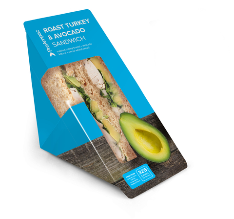 ProAmpac’s Sandwich Wedge is a fiber-based package that includes a thin film lining for product viewing and freshness. (Photo: Business Wire)