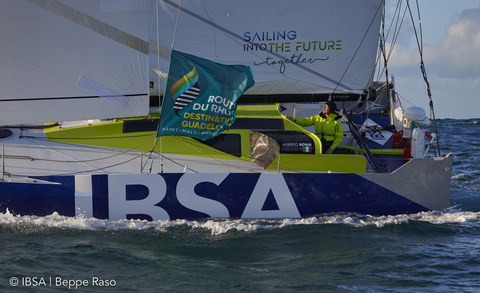 original Alberto Bona on the Class40 IBSA - Route du Rhum departure (Photo: © IBSA | Beppe Raso)