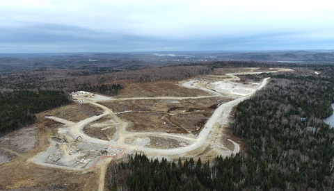 Aerial view of NMG's Phase-2 Matawinie Mine under construction. (Photo: Business Wire)