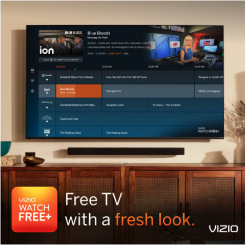 VIZIO Unveils Reimagined User Experience and Branding for WatchFree+ (Photo: Business Wire)