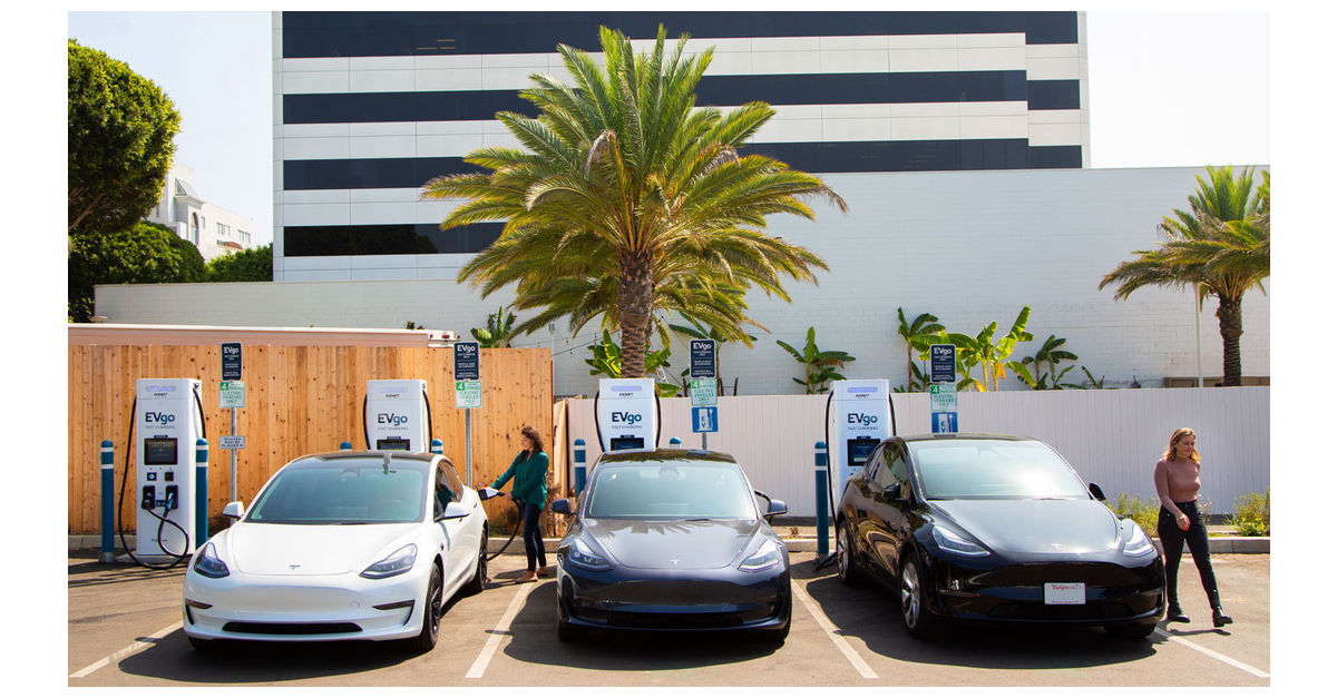 can tesla charge at evgo