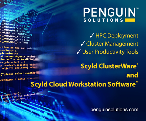 original Penguin Solutions announced new versions of Scyld ClusterWare and Scyld Cloud Workstation software at SC22 this week that include performance boosts and updated user interface to better optimize and manage HPC environments. (Graphic: Business Wire)