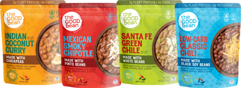 original The Good Bean Launches New Globally Inspired Heat & Eat Meals (Graphic: Business Wire)