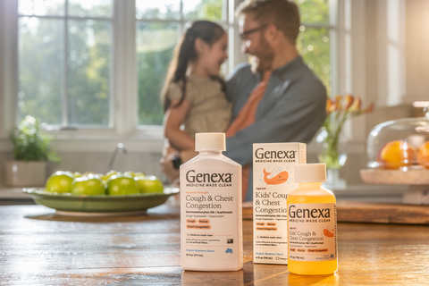 Genexa’s new Cough & Chest Congestion for Adults – the latest addition to its clean portfolio.  (Photo: Business Wire)