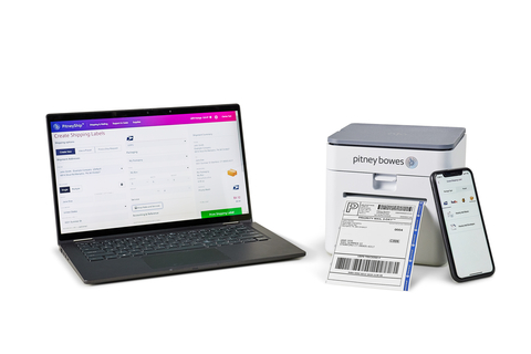 With the new PitneyShip™ Cube businesses can weigh, print, ship and track all from one device using a mobile app or computer. (Photo: Business Wire)