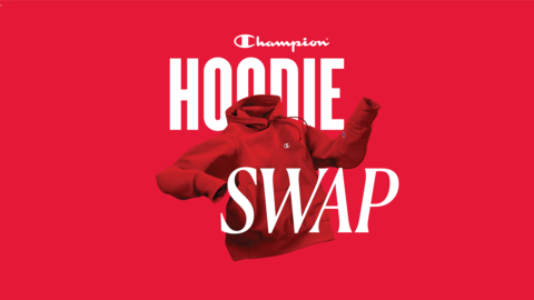 On November 19, Champion will reward fans with a National Hoodie Swap that lets them "swap" any pre-owned pretender hoodie for a NEW Champion hoodie for FREE at participating Champion stores and outlet locations. (Graphic: Business Wire)