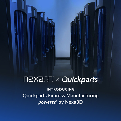 On-demand manufacturing service provider, Quickparts, adds Nexa3D ultrafast 3D printing technology to its Express Service offering. (Graphic: Business Wire)