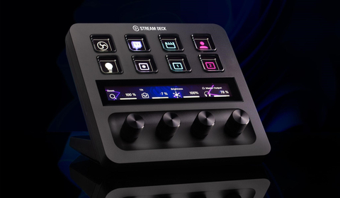 Stream Deck +, launched by Corsair Gaming, Inc.’s (Nasdaq: CRSR), Elgato, adds new functionalities to the acclaimed Stream Deck platform with a combination of eight LCD keys, four push dials, and a dynamic touch strip, all of which are ideal for controlling audio, video, lighting, and other software-integrated technology. With over 100 ready-made app plugins available, and the option to map keyboard shortcuts to keys and dials, Stream Deck + enhances any workflow from content creation, podcasting and live production to photo editing, graphic design, and beyond. Stream Deck + integrates seamlessly with Elgato software, namely Camera Hub, Control Center and the lauded Wave Link virtual mixer, which is unlocked for all Stream Deck + owners to enjoy professional control over multiple audio sources and VST effects such as EQ, compression, or reverb. (Photo: Business Wire)