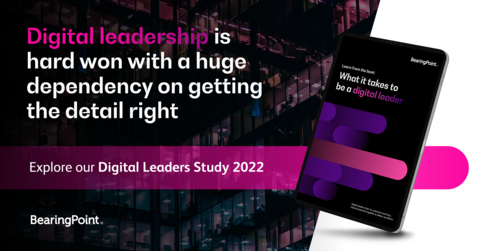 BearingPoint’s Digital Leaders Study 2022 outlines what it takes to be a digital leader, and to win in what is a very competitive and uncertain environment (Graphic: Business Wire)