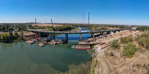 Granite's Construction Manager General Contractor (CMGC) project at the American River Bridge. (Photo: Business Wire)
