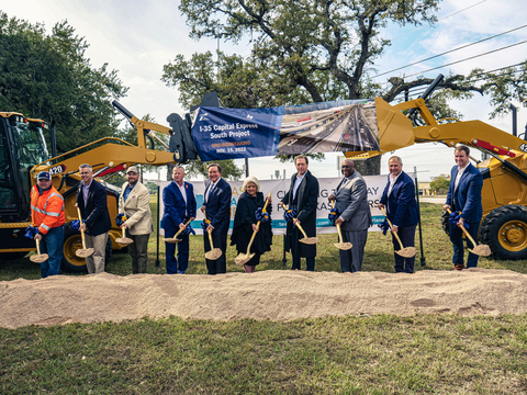Fluor, Texas Department of Transportation and other team members break ground on the I-35 Capital Express South project in Austin yesterday. (Photo: Business Wire)