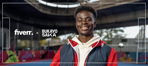 Fiverr today announced a partnership with England and Arsenal star Bukayo Saka. (Photo: Business Wire)