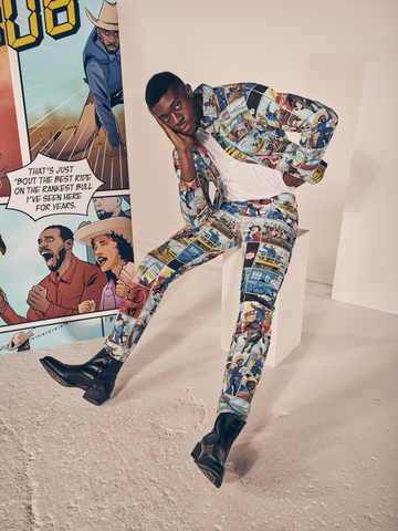 The Cowboy Cut Comic Book Jean and Jacket takes inspiration from the 1950s collectible western comic books that were included in the back pocket of all Wrangler jeans. The leading denim brand’s current in-house artist mimicked and updated the style to capture the essence of cowboy courage for 2022. (Photo: Business Wire)