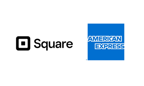 Square and American Express Logos (Graphic: Business Wire)