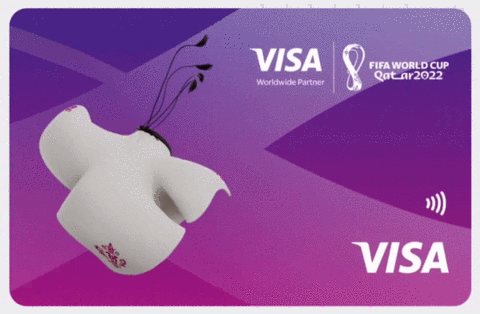 Visa is piloting a digital card issuance solution for limited cardholders in Doha. The digital card will feature animated card art with the official FIFA World Cup Qatar 2022™ mascot, La'eeb. (Graphic: Business Wire)