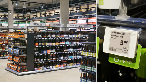 thumbnail Hanshow's electronic shelf labels (ESLs) installed at Jumbo (Photo: Business Wire)