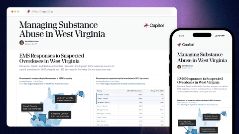 Sample interface for Capitol’s Data Stories Platform (Graphic: Business Wire)