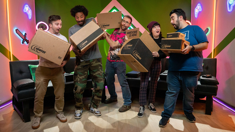 Newegg's Black Friday Week deals have begun. From left: Tom Phelan, Jeremy Threat, Ben Tibbels, Tori Vasquez and Ricky Perez. (credit: Newegg)