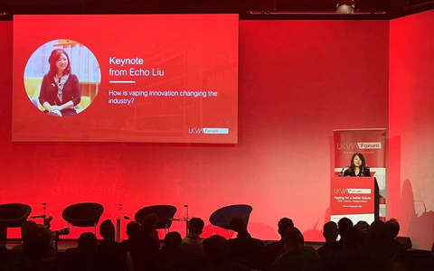 thumbnail Echo presenting a speech at the UKVIA. (Photo: Business Wire)