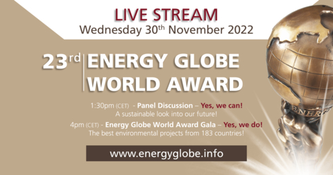 Live-Stream Announcement Energy Globe 2022
