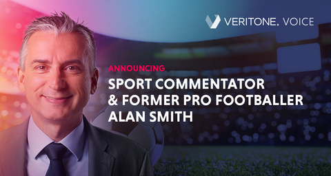 Prominent sport commentator and former pro footballer Alan Smith partners with Veritone Voice to cover world’s most prestigious football tournament. This builds on the recent strategic partnership that combines Veritone’s synthetic voice AI technology to provide voice commentary with Stats Perform’s Opta sports data, designed to provide real-time play-by-play, pre-game, in-game and post-game updates. Through AI voice, passionate fans can hear real-time game updates from the announcer on their phone or computer in their local language. This gives commentators the ability to enhance and personalize fan engagement and even bring their unique voice and cadence in multiple languages to a number of concurrent events. (Photo: Business Wire)