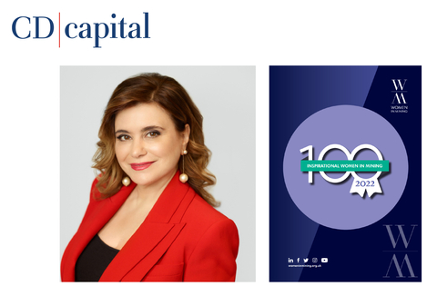 Carmel Daniele, da CD Capital, é nomeada na edição de 2022 das “100 Mulheres Inspiradoras na Mineração Global”