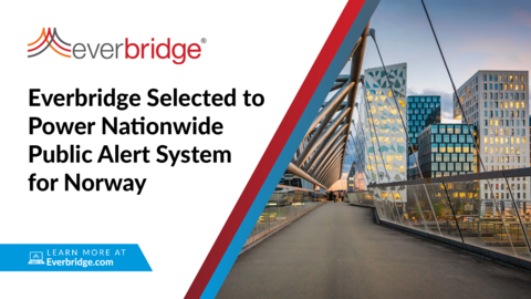 Everbridge Selected to Power the Nationwide Public Alert System for Norway (Graphic: Business Wire)