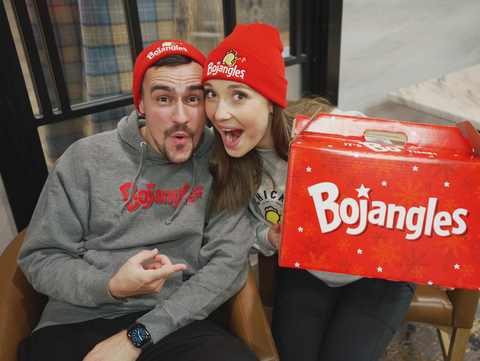 To spread holiday cheer, Bojangles is partnering with TikTok sensations Cost n’ Mayor, who will conduct an online dance challenge based on the “Carol of the Bells” song featured in Bojangles’ new holiday commercial. (Photo: Bojangles)