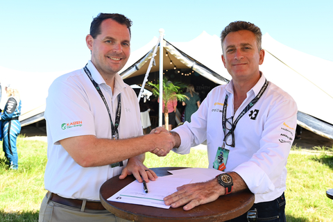 Robert Meaney and Alejandro Agag Signing Ceremony at the Extreme E Energy Grand Prix in Uruguay (Photo: Business Wire)