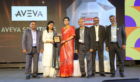 The AVEVA India team receiving the award from senior officials of Avtar and Sermount (Photo: AETOSWire)